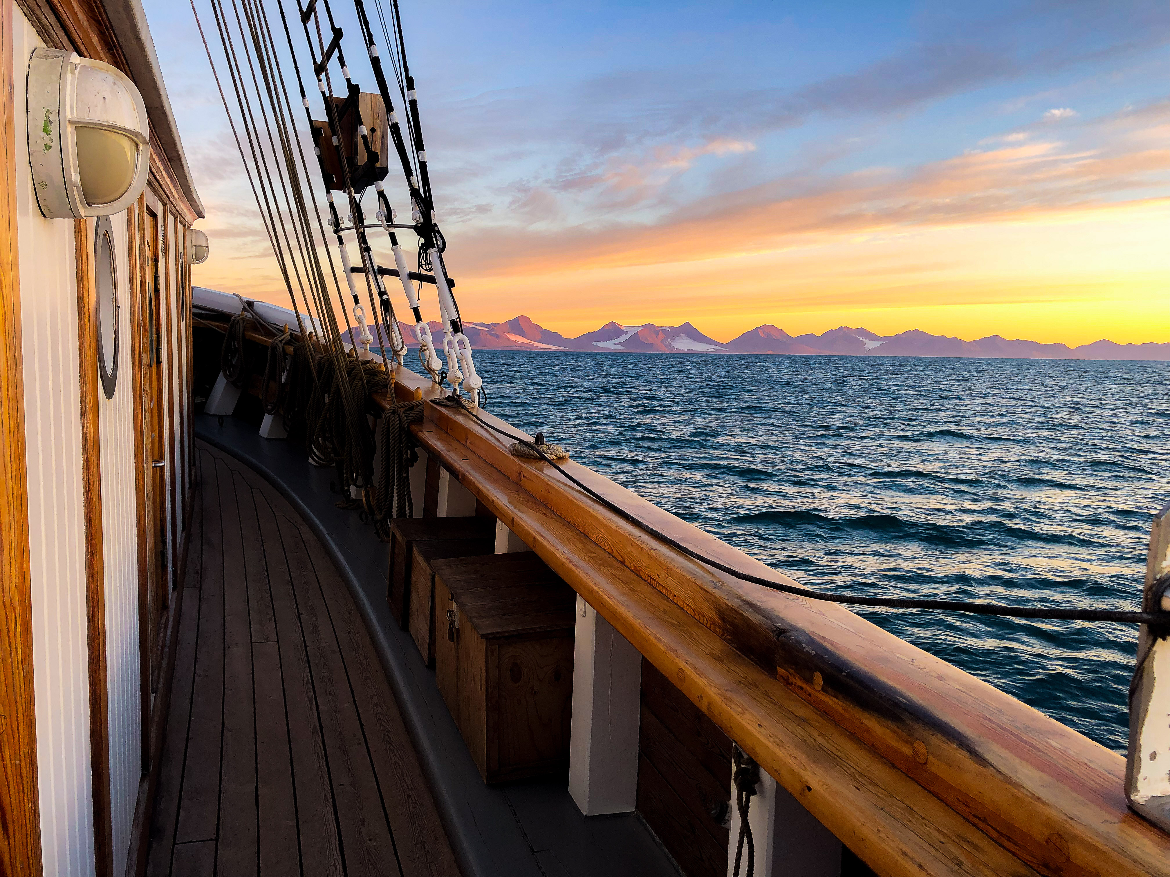 Svalbard from deck · Arctic