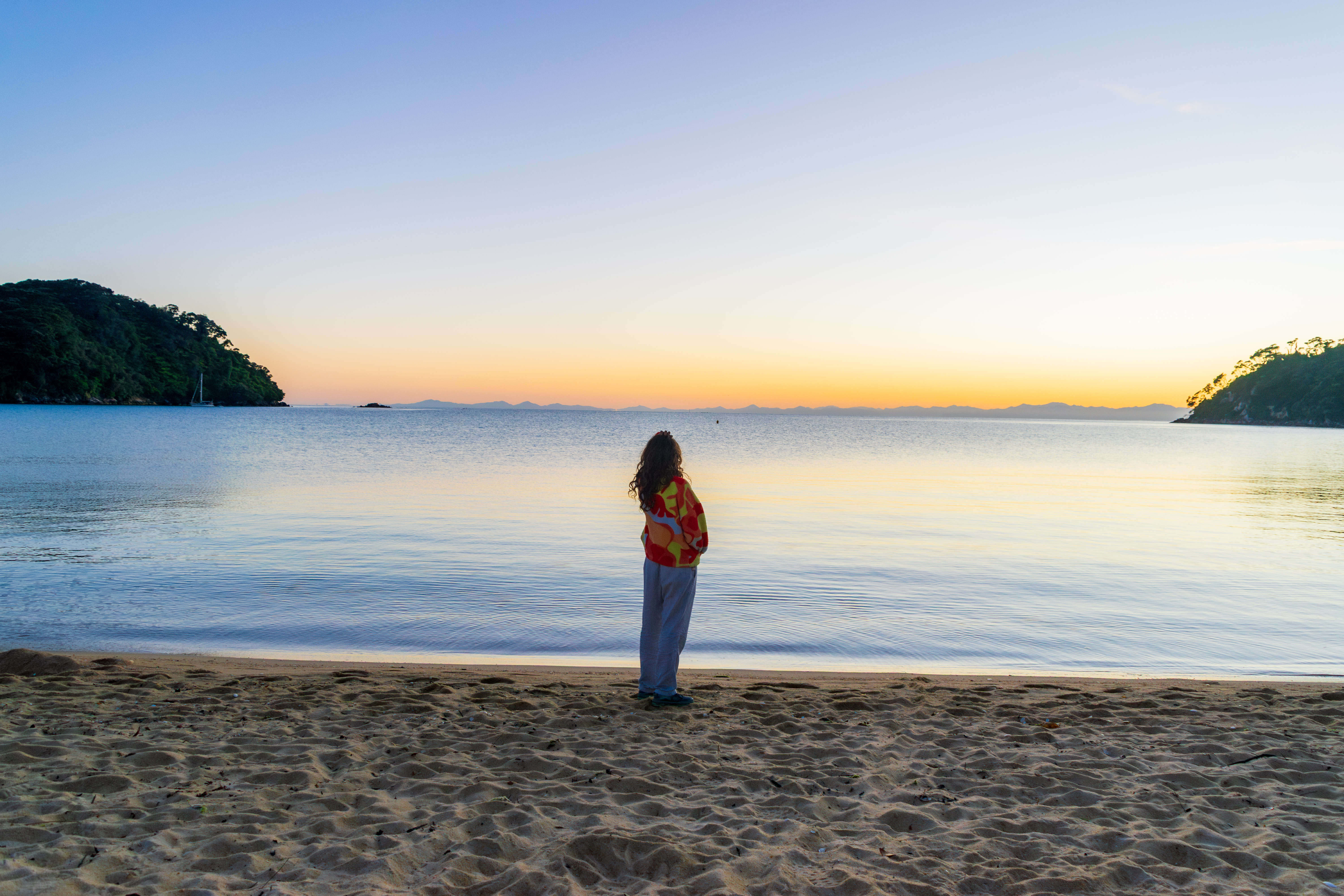 Sunrise on beach · NZ