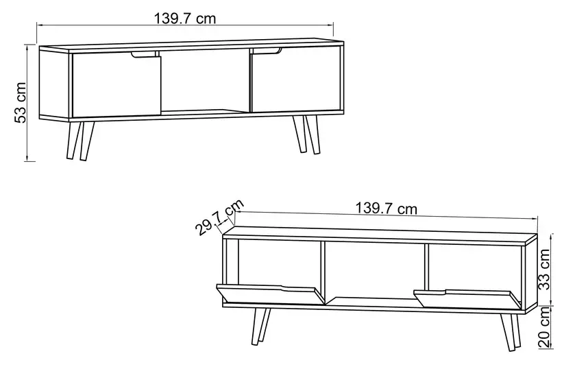 Küçük resim: Siena Ahşap Ayaklı Tv Ünitesi Ceviz