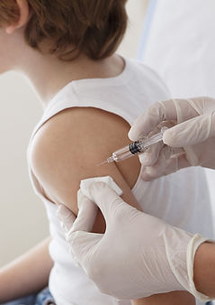 Child having steroid injection