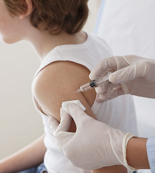 Child receiving vaccination
