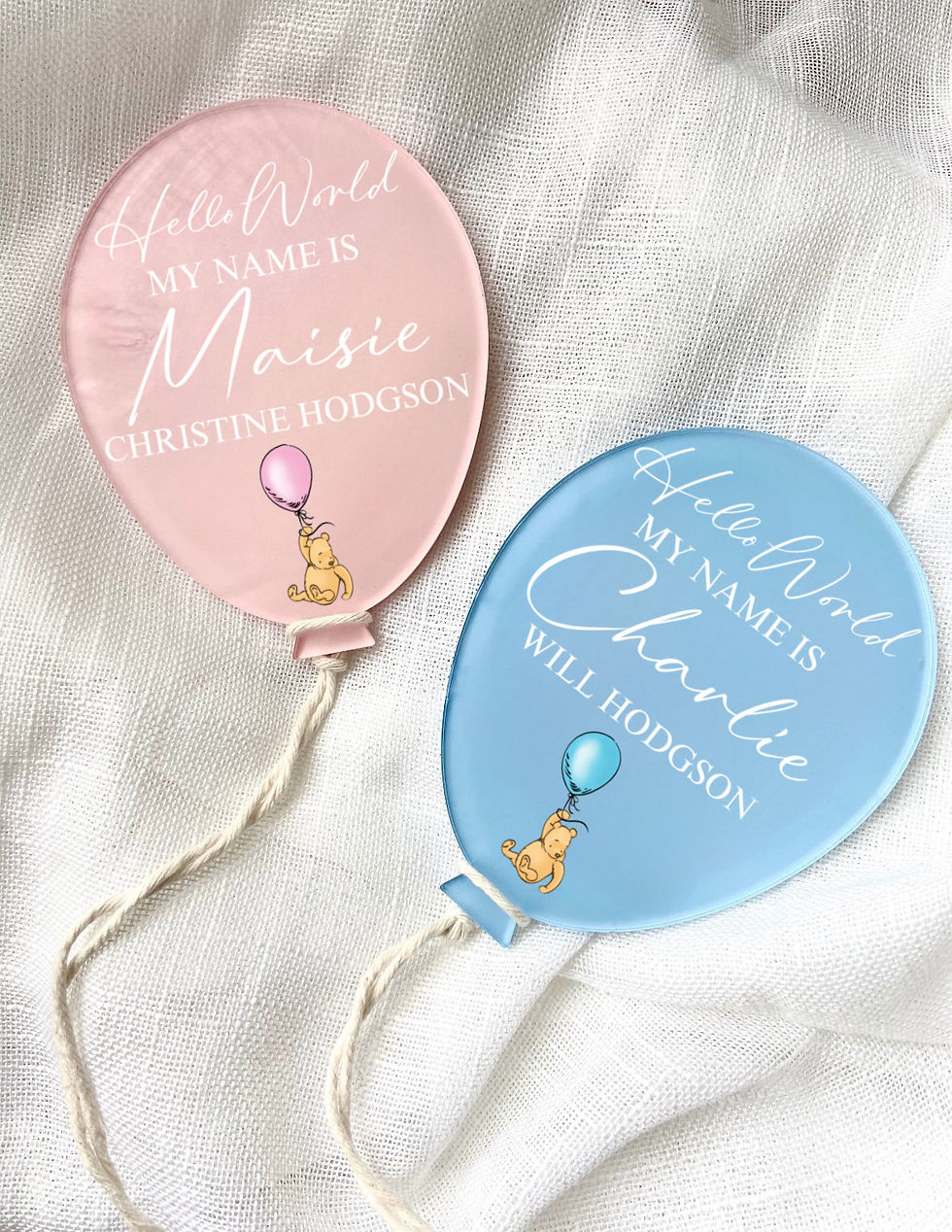 Personalised Winnie balloon UVDTF decal 
