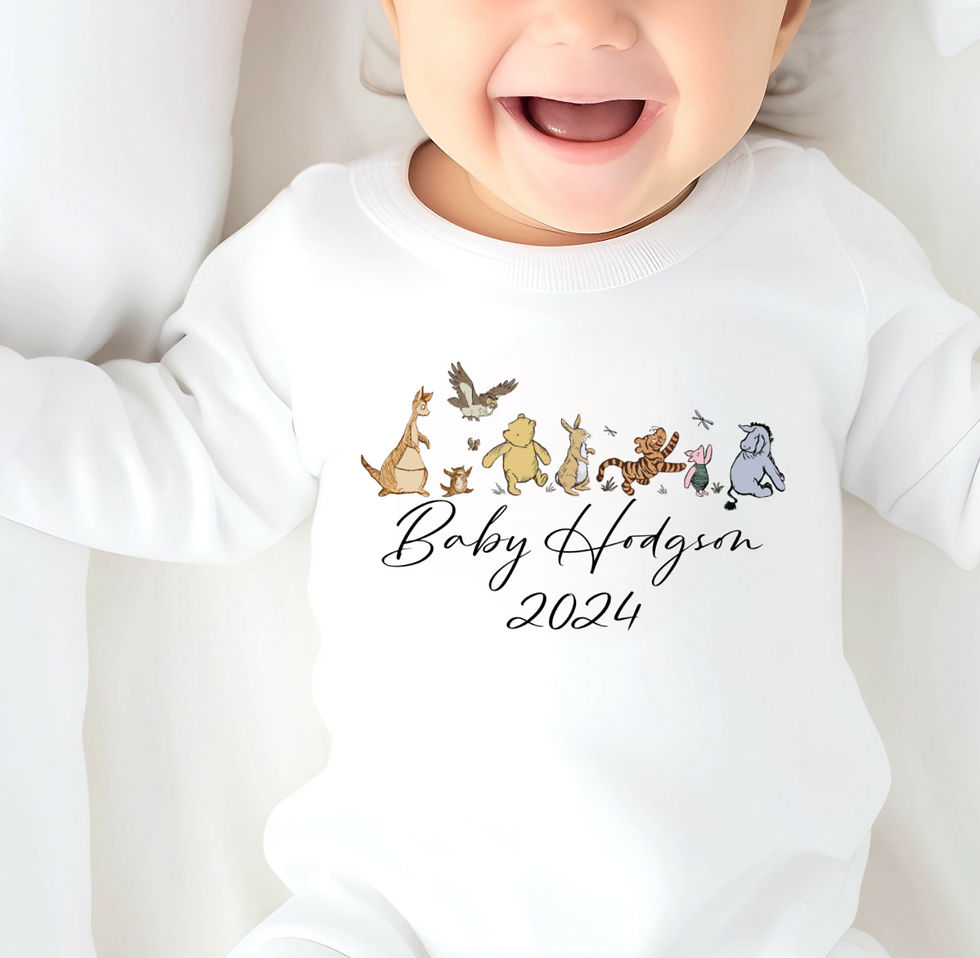 Personalised Winnie baby DTF transfer 