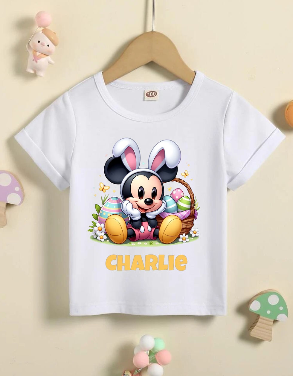Personalised Mickey Easter DTF transfer 