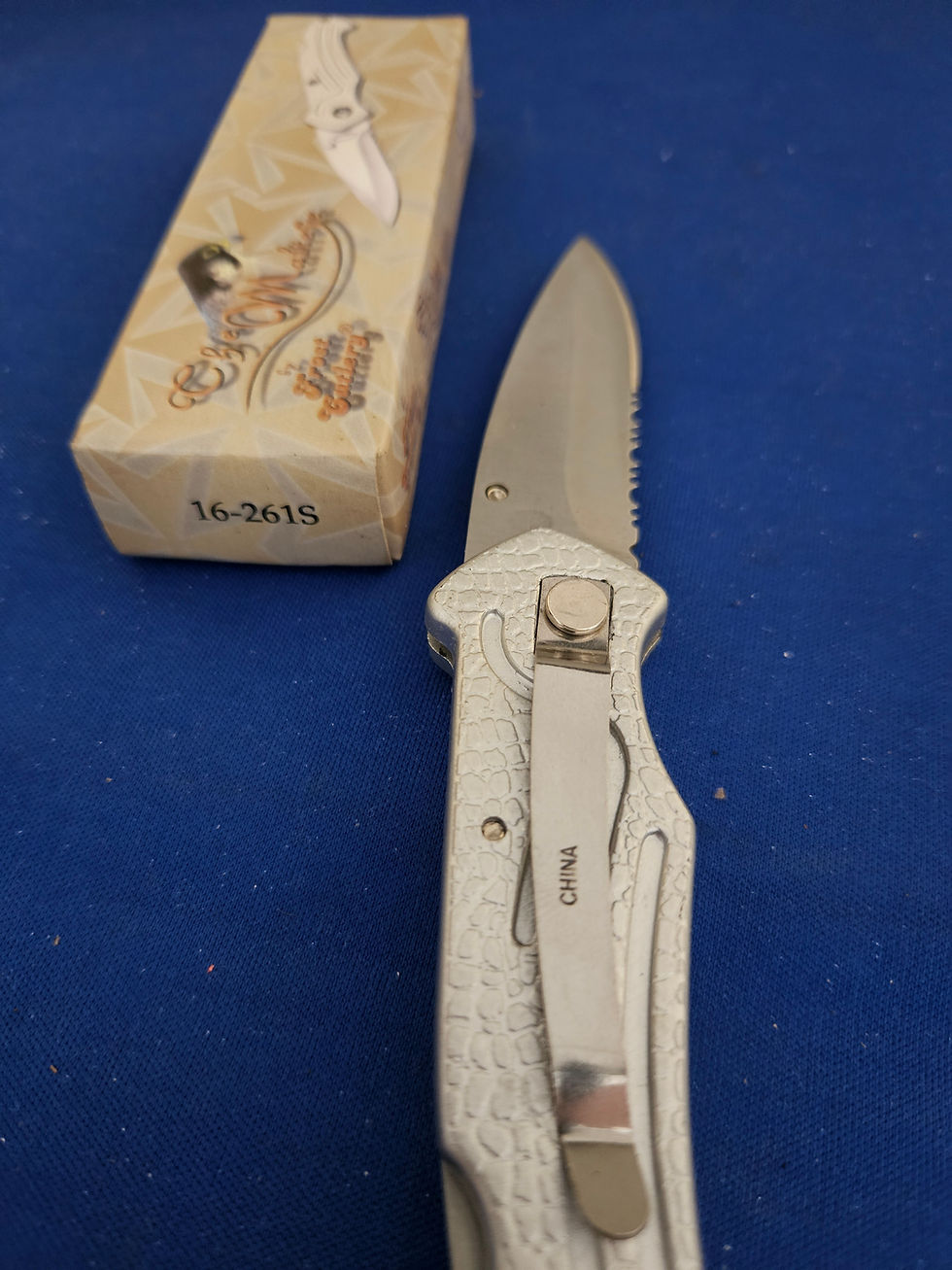 Thumbnail: Frost The Maltese Folder Tactical Silver Plastic Handle