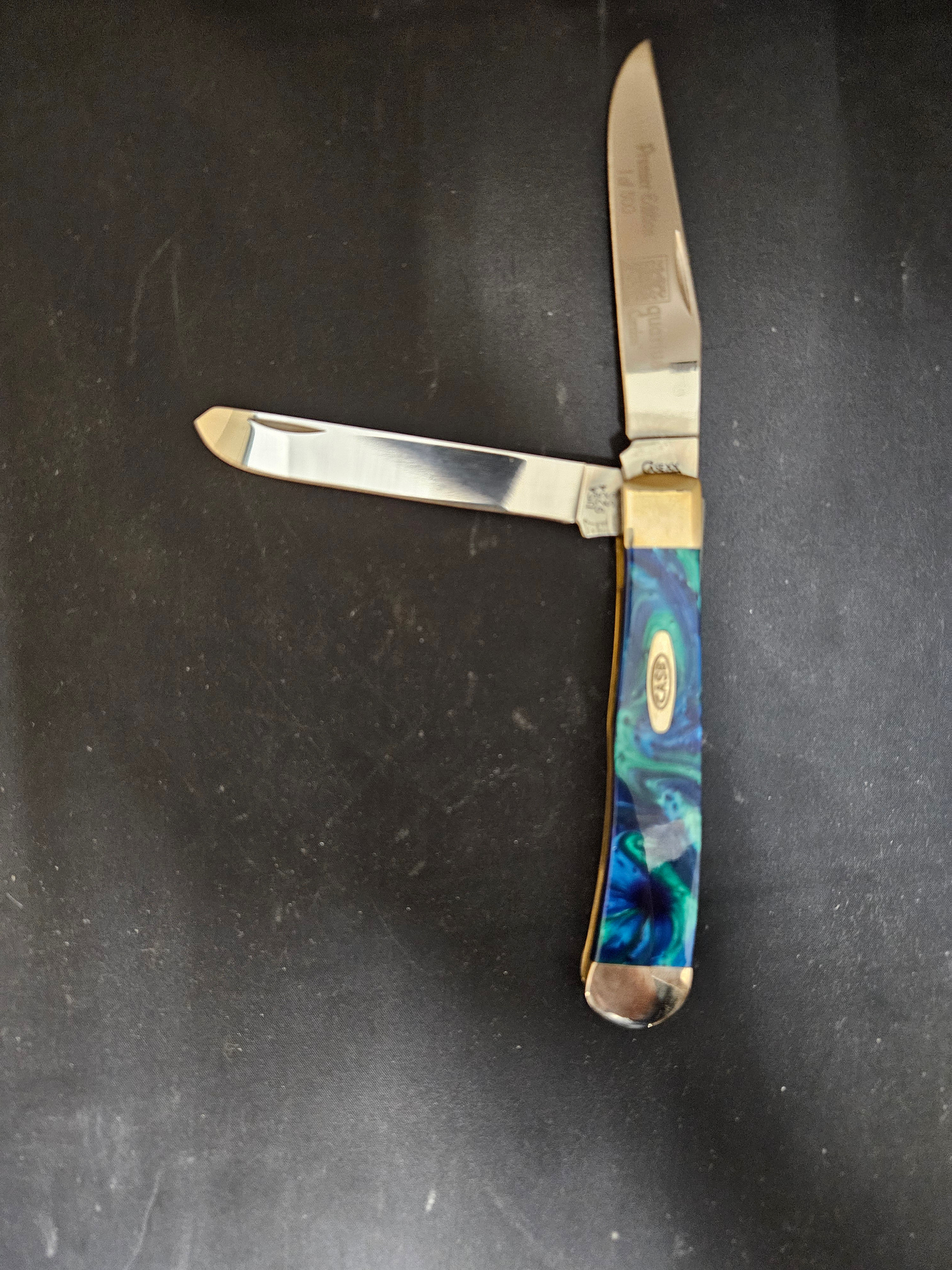 Case XX™ Aquarius Genuine Corelon 1/500 Trapper Pocket Knife 9254AQ