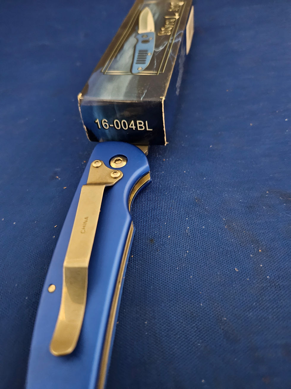 Thumbnail: Blue Thunder Button Lock By Frost Cutlery