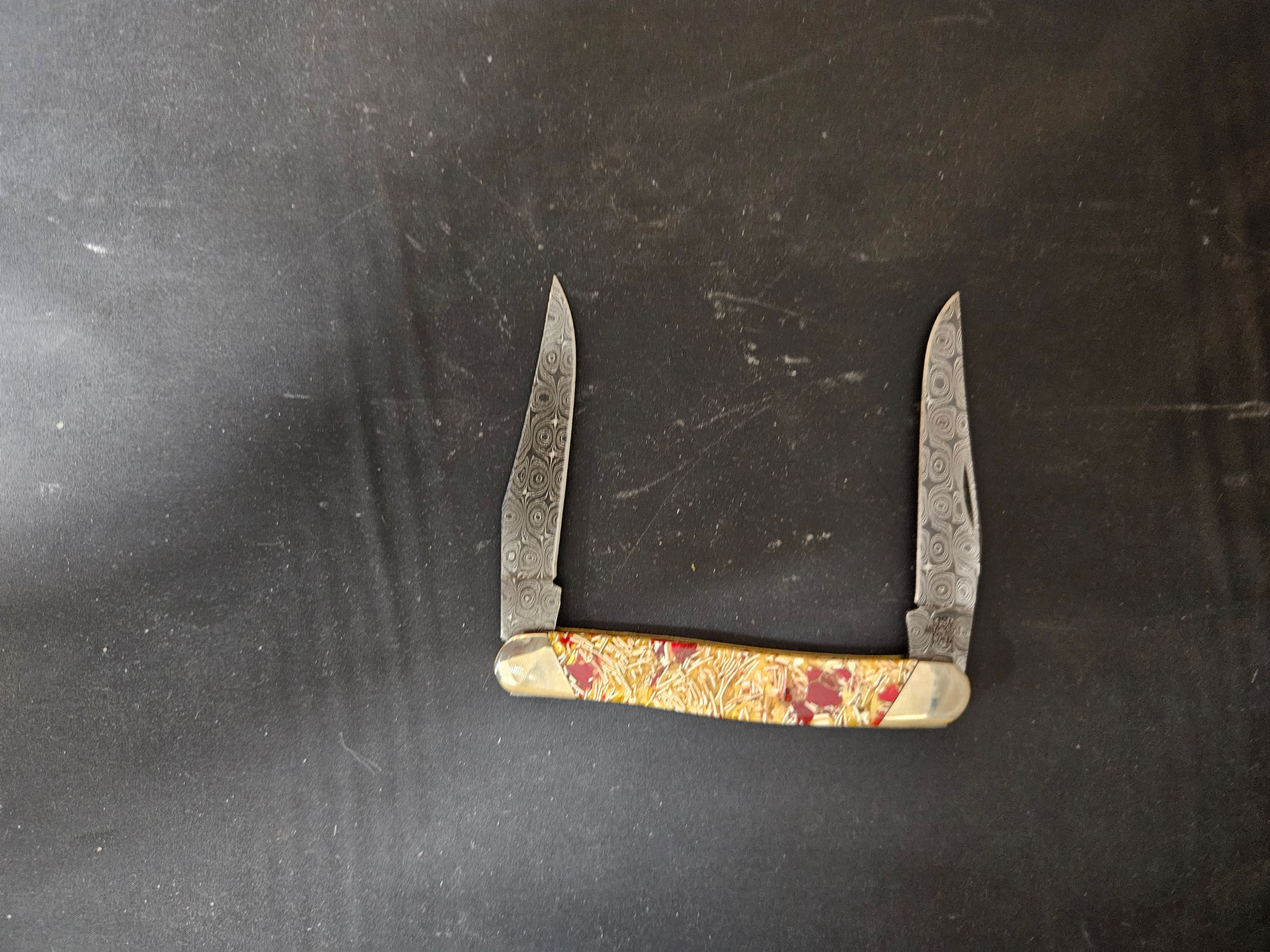 Case XX Painted Pony Muskrat Knife Damascus SD9200MP/BD