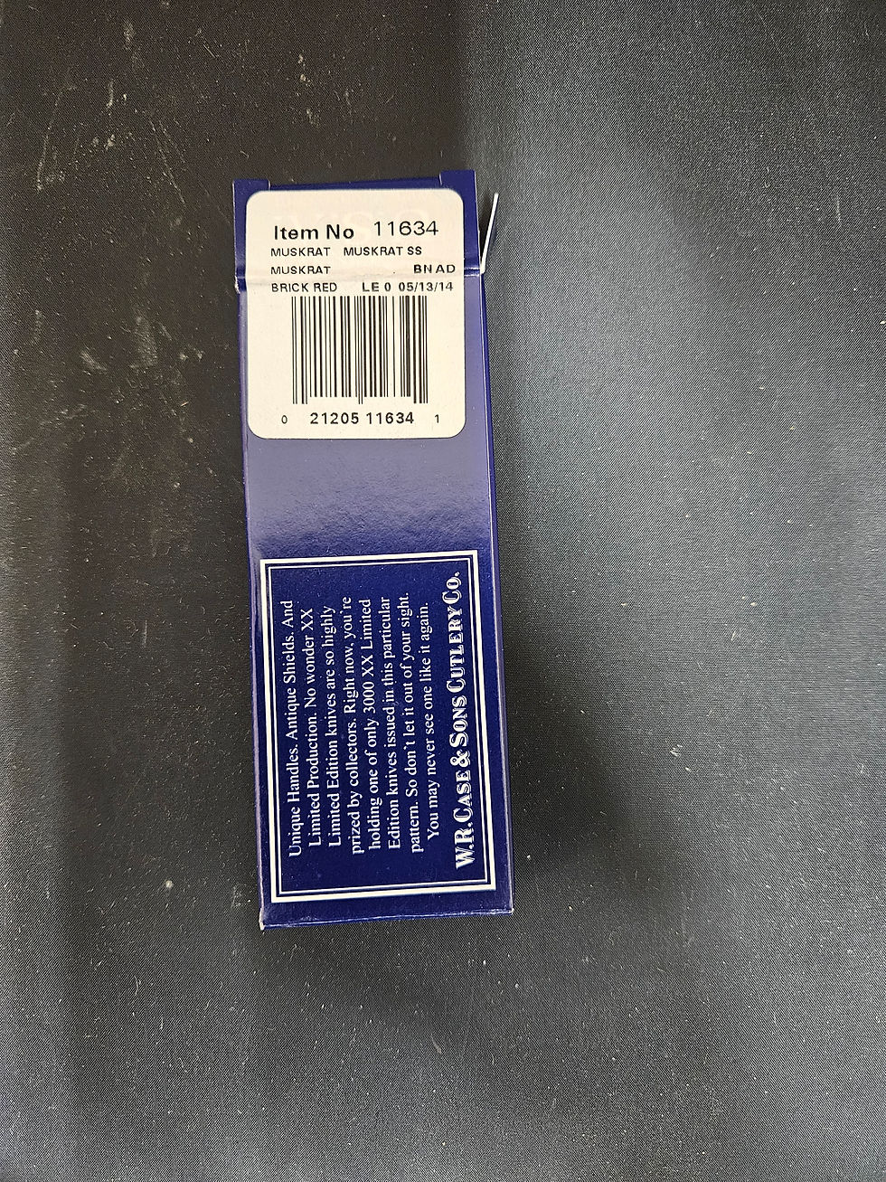 Thumbnail: Case XX 2014 Limited Edition 30 XXX Crimson Brick Red Muskrat Knife #11634