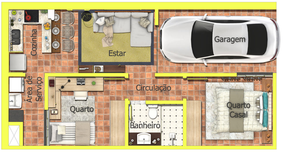 Casa Padrão - Planta Baixa