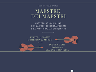 Masterclass di violino con prof. Eleonora Poletti e prof. Grazia Serradimigni