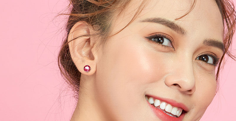 Pink Sapphire Earrings