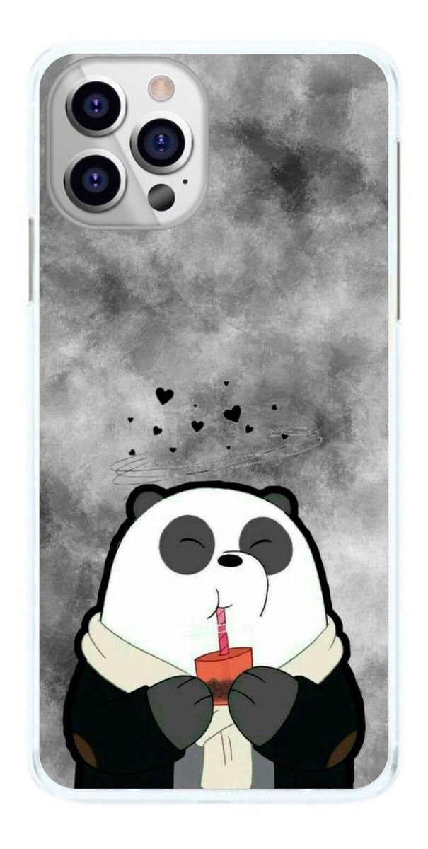 Capinha Urso Sem Curso Panda Bebida Capa de Celular