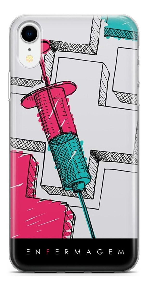 Capinha Enfermagem Seringa Colorida Capa de Celular