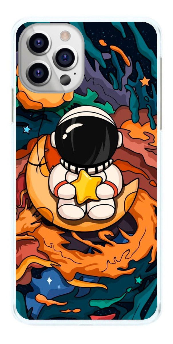 Capinha Astronauta Segura Estrela Capa de Celular