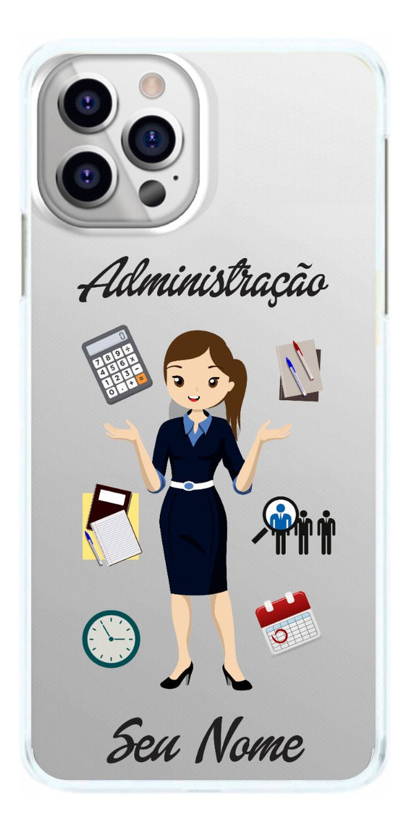 Capinha Profissões Adm Administração com Nome Capa de Celular