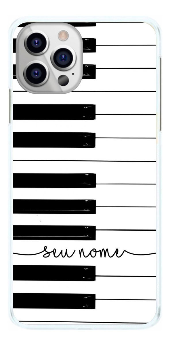 Capinha Piano com Nome Teclado Músico Capa de Celular