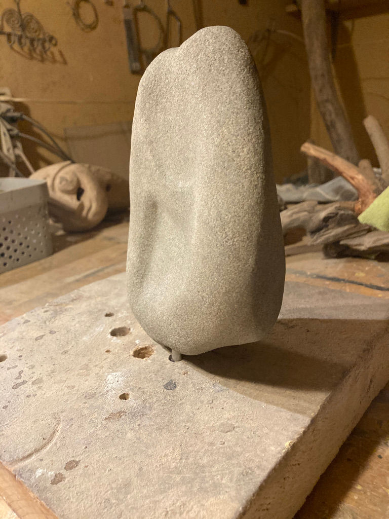 Stein Skulptur: Brust