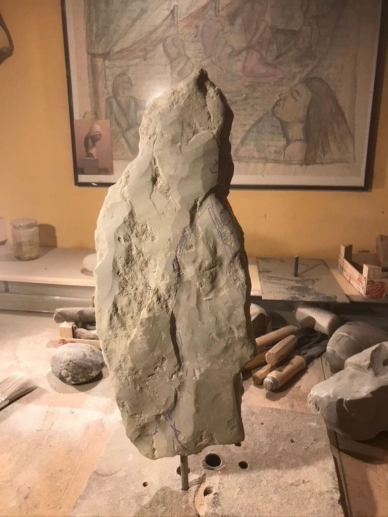 Stein Skulptur: Madame