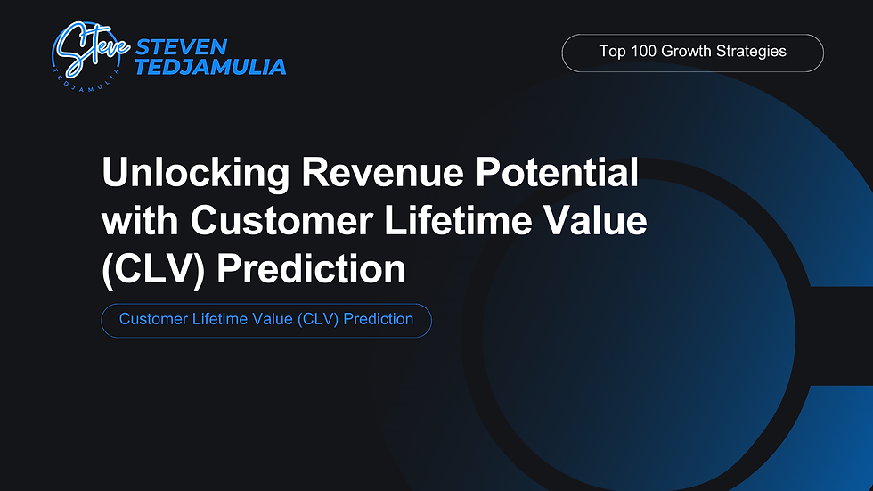 Customer Lifetime Value (CLV) Prediction
