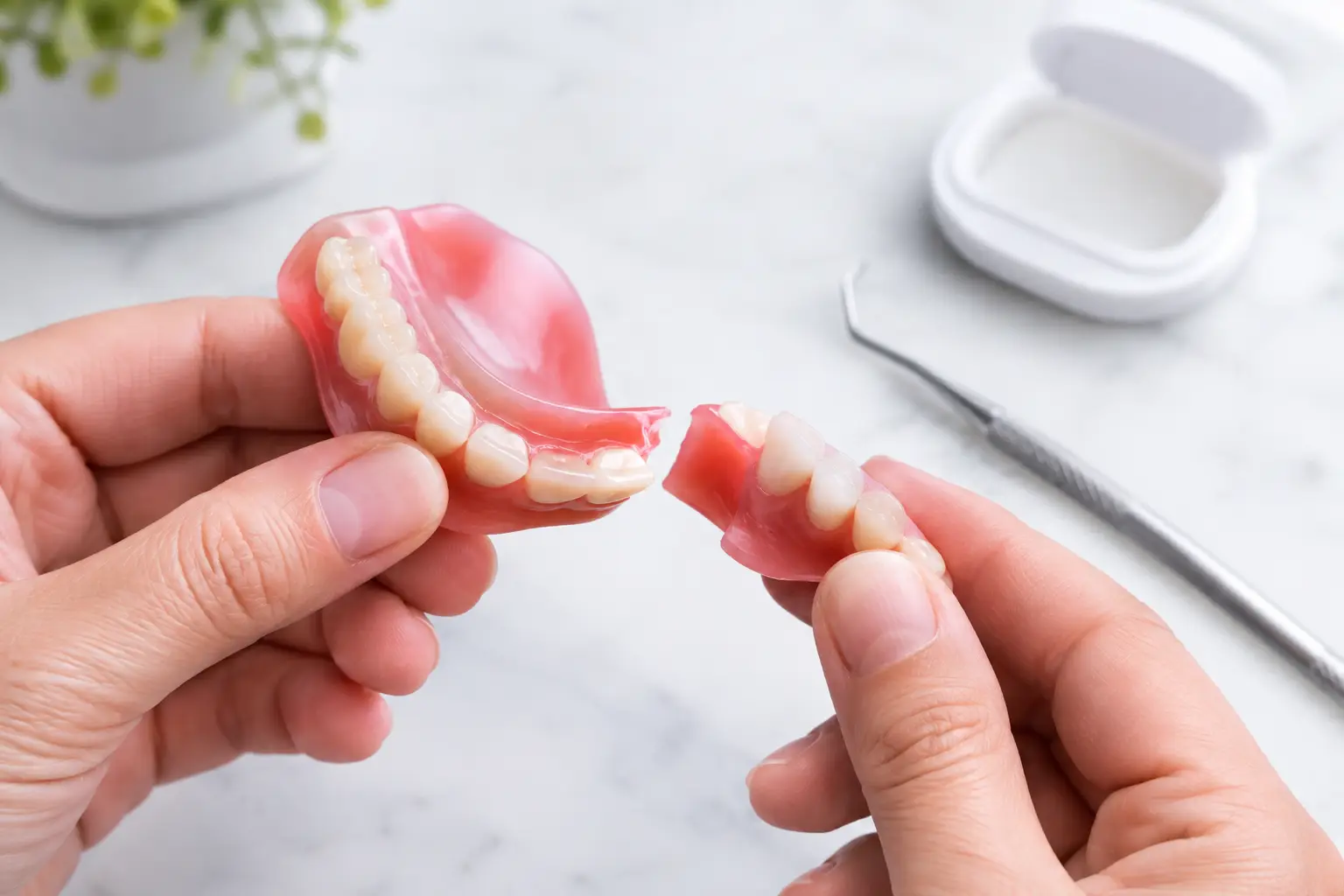 How to Fix a Broken Tooth Denture Safely
