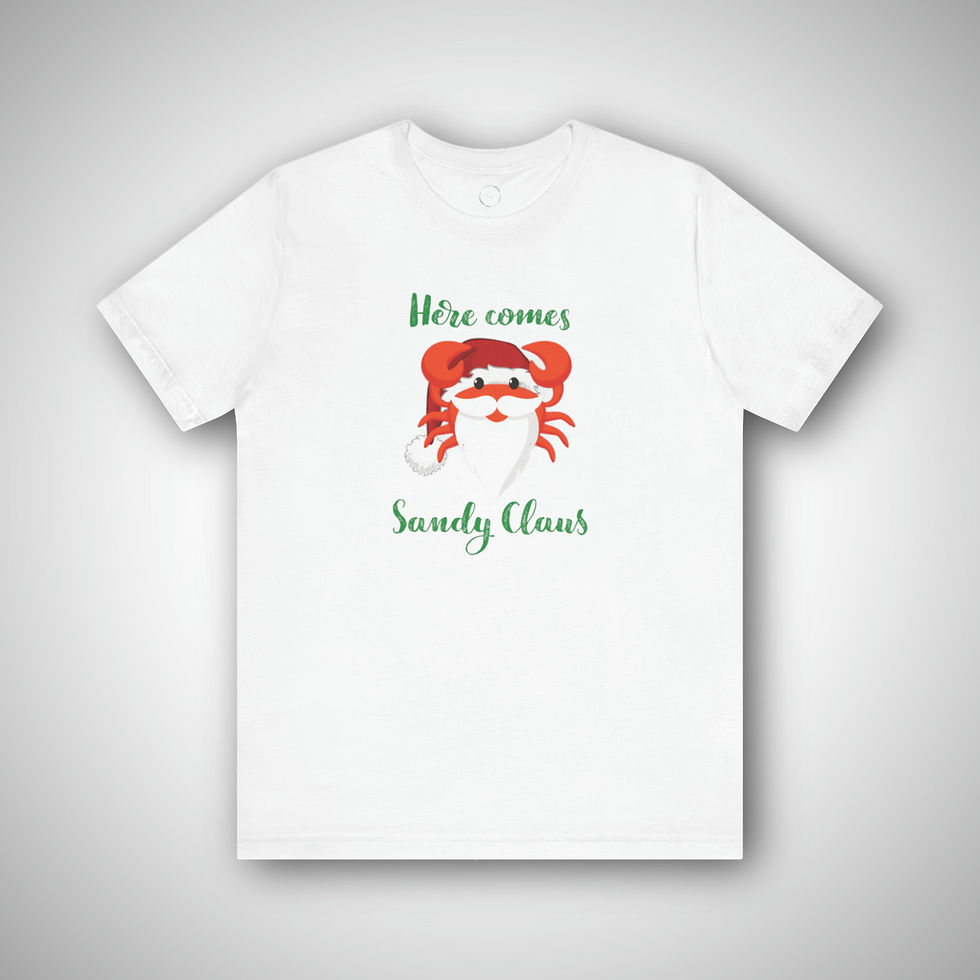 Thumbnail: Here comes Sandy Claus | Christmas T-Shirt for Adults & Teens