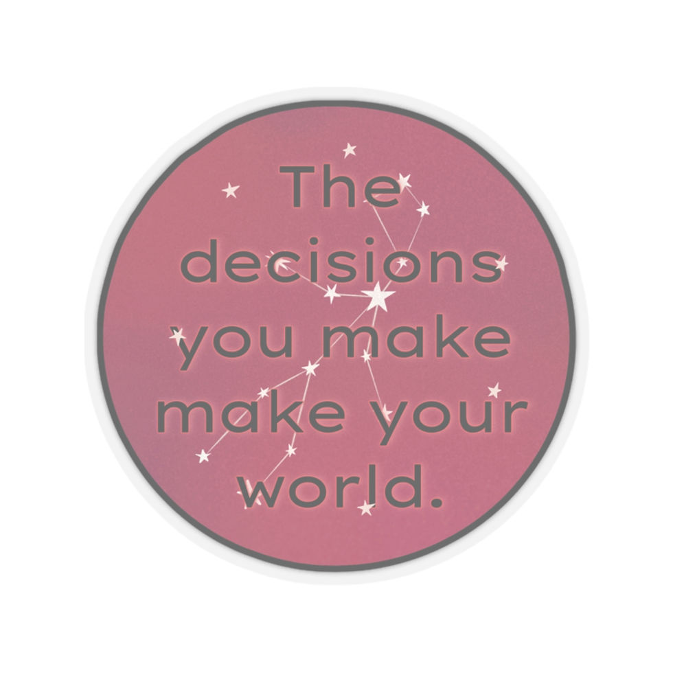 Thumbnail: Decisions Make Your World | Vinyl Sticker | Astro/Zodiac Sign | Virgo ♍︎ 