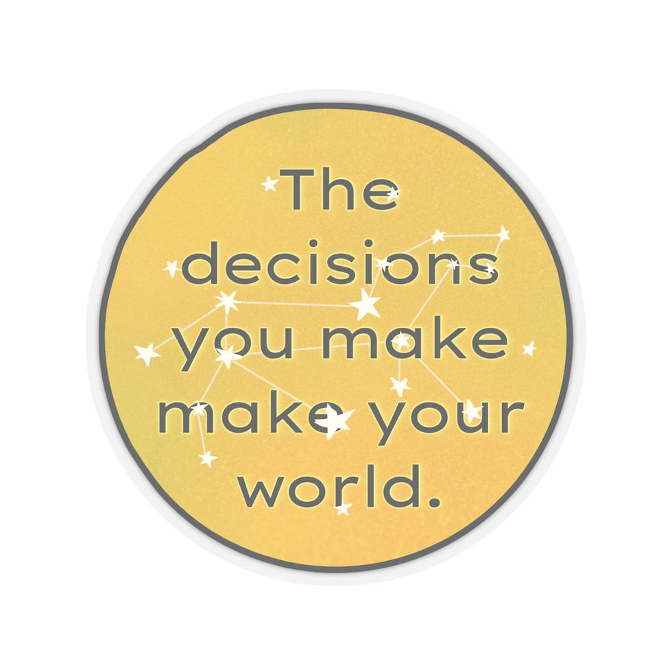 Thumbnail: Decisions Make Your World | Vinyl Sticker | Astro/Zodiac Sign | Leo ♌︎ 