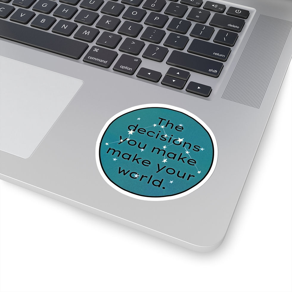 Thumbnail: Decisions Make Your World | Vinyl Sticker | Astro/Zodiac Sign | Aquarius ♒︎ 