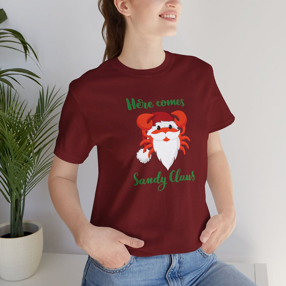 Thumbnail: Here comes Sandy Claus | Christmas T-Shirt for Adults & Teens