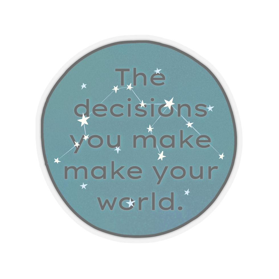 Thumbnail: Decisions Make Your World | Vinyl Sticker | Astro/Zodiac Sign | Aquarius ♒︎ 