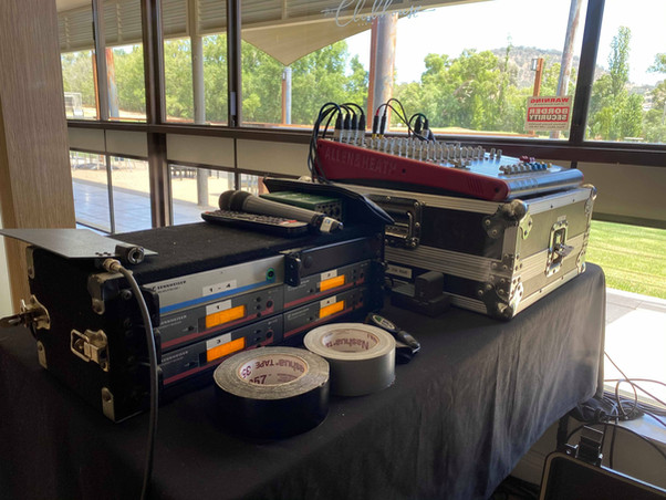 Wodonga Football Club Corporate presentation with Vision and TVs provided for Breakout room.