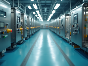 Industrial machines connected through IoT sensors