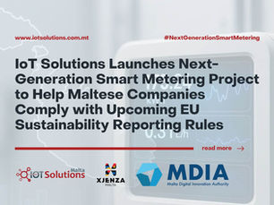 IoT Solutions Launches Next-Generation Smart Metering Project to Help Maltese Companies Comply with Upcoming EU Sustainability Reporting Rules