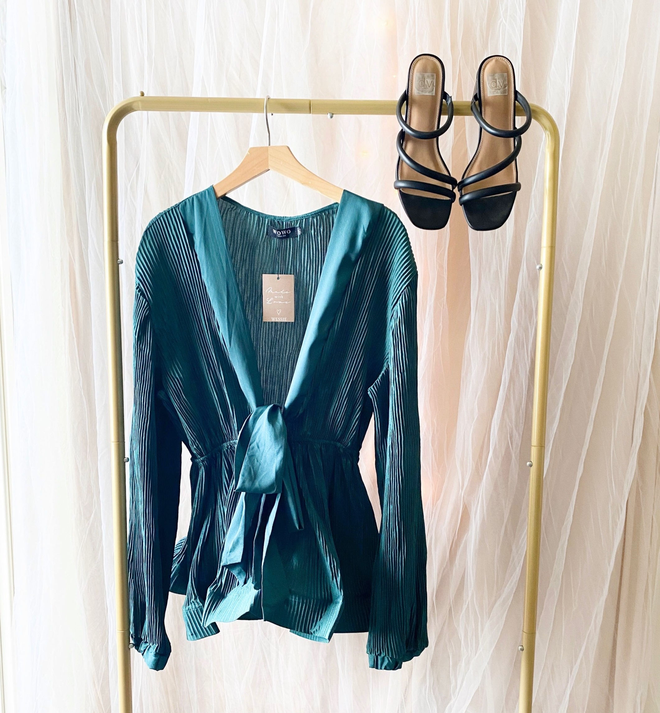 Hunter Bow Tie Peplum Top