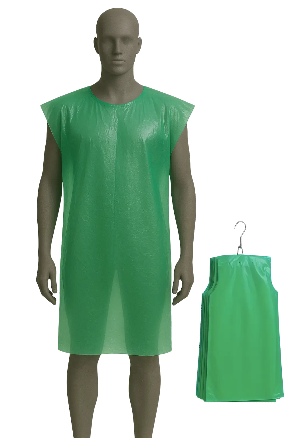 Disposable Poncho/Full Apron in Block (120 cm)
