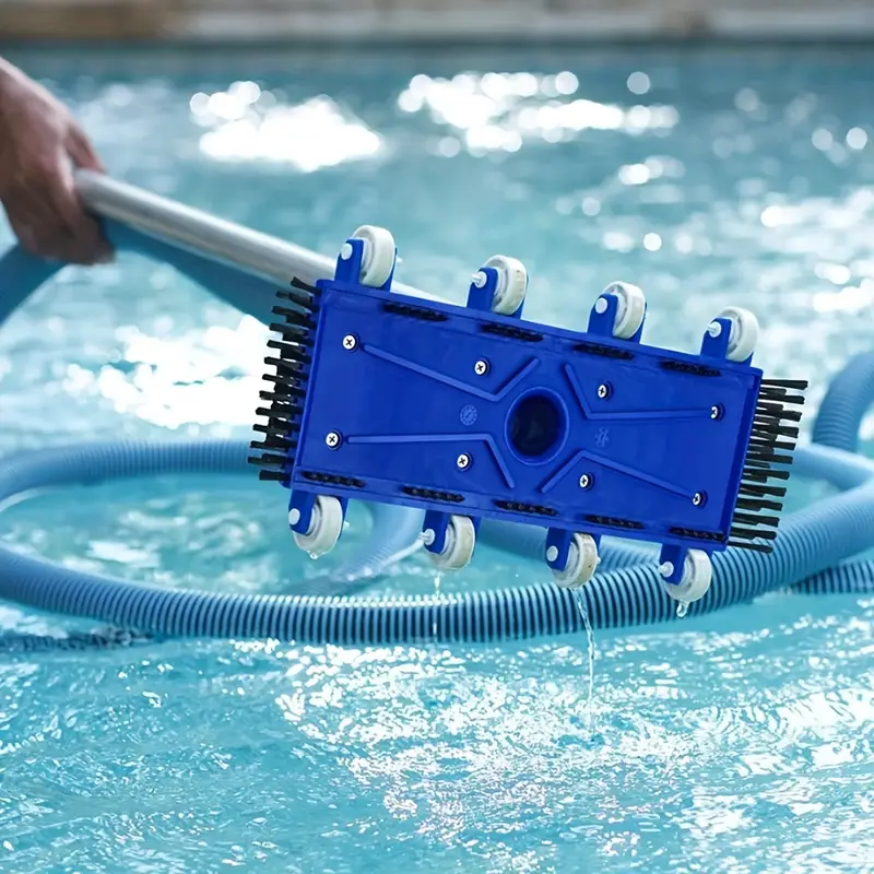 Thumbnail: 14 Inch Swimming Pool Vacuum Head with Brush & Suction Wheel - Pool Cleaning Too