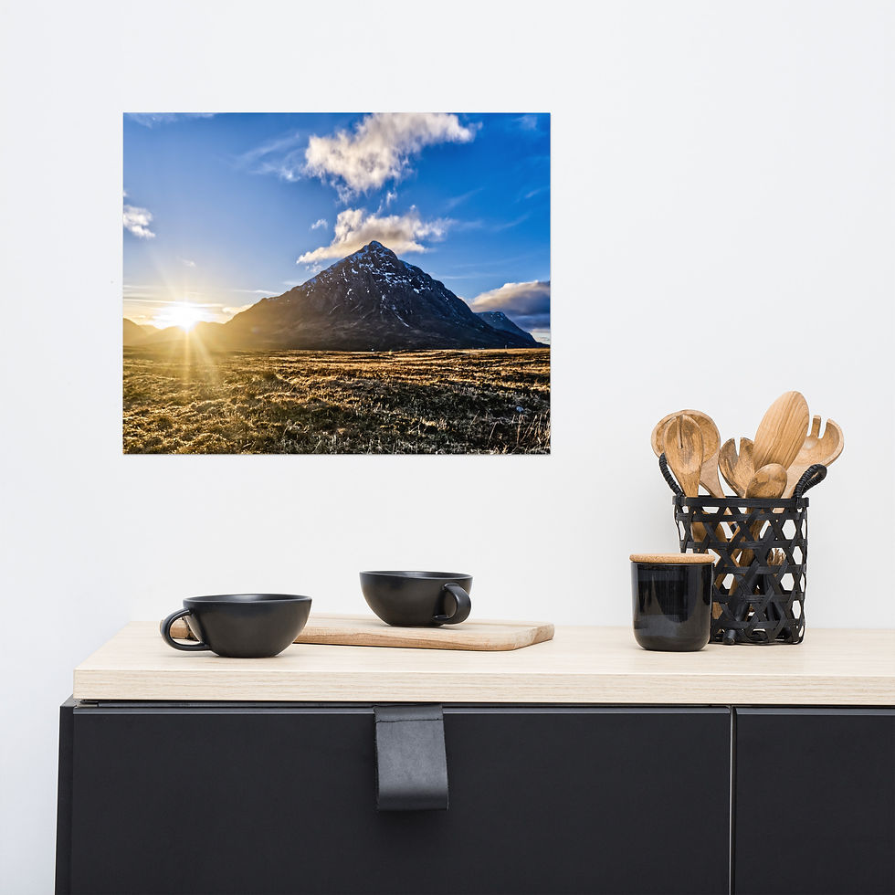 Thumbnail: Photo paper poster - HIG0001 Glencoe Buachaille Etive Mor