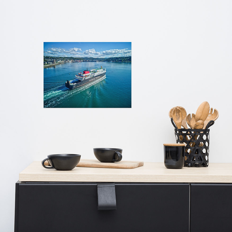 Thumbnail: Photo paper poster - OBA0038-Ferry-arriving-in-Oban