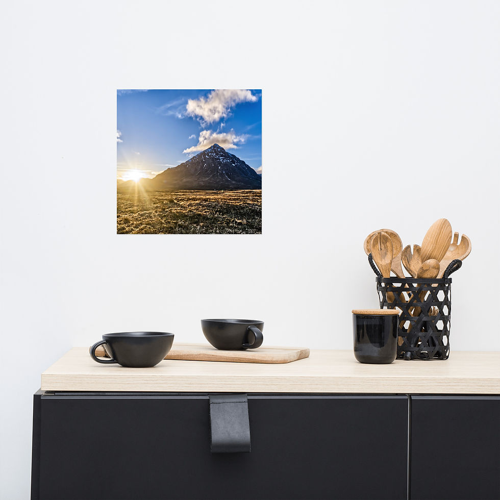 Thumbnail: Photo paper poster - HIG0001 Glencoe Buachaille Etive Mor