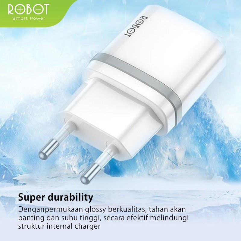 Thumbnail: ROBOT RT-K9/RT-K9S Charger Adapter Dual Port USB SET Micro Cable 1 Meter Android