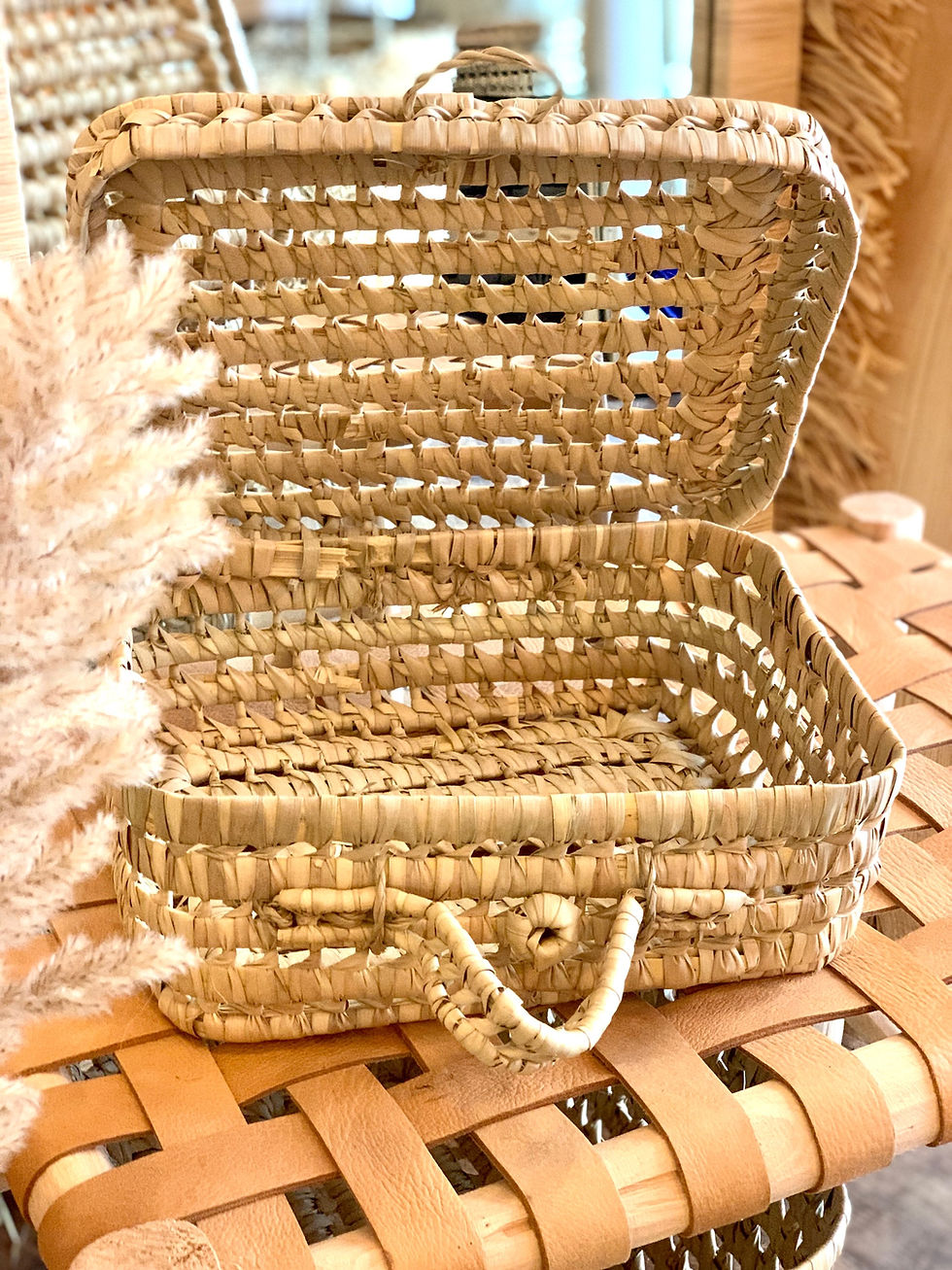 Miniature : Valisette en fibres de palmier 