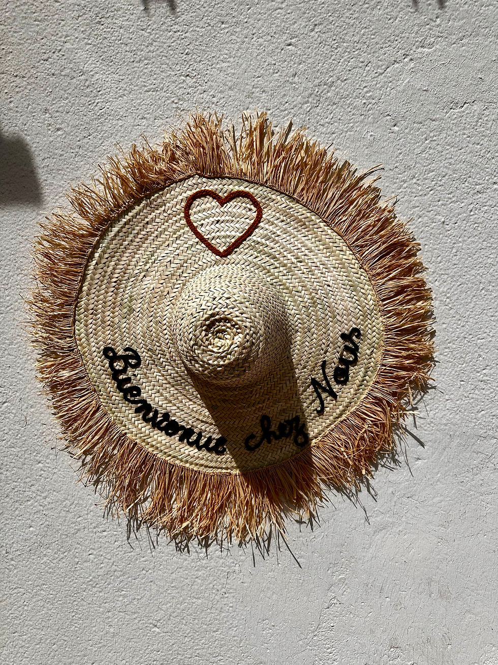 Miniature : Chapeau personnalisé avec franges raphia 