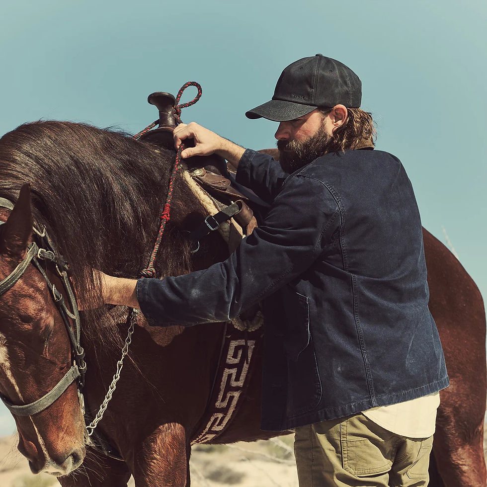 Thumbnail: FILSON Canvas Outfitter Jacket Blue Mussel