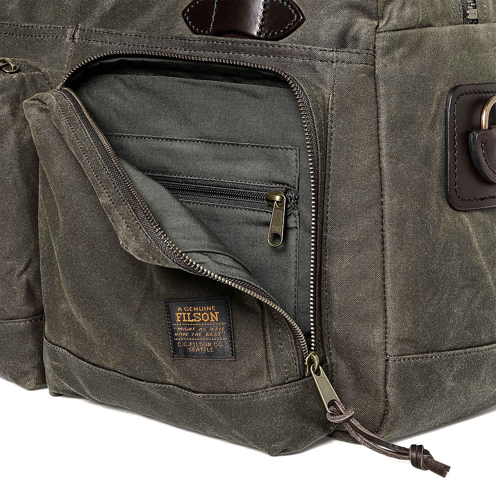 Thumbnail: FILSON 48 Hour Tin Cloth Duffle Bag Otter Green