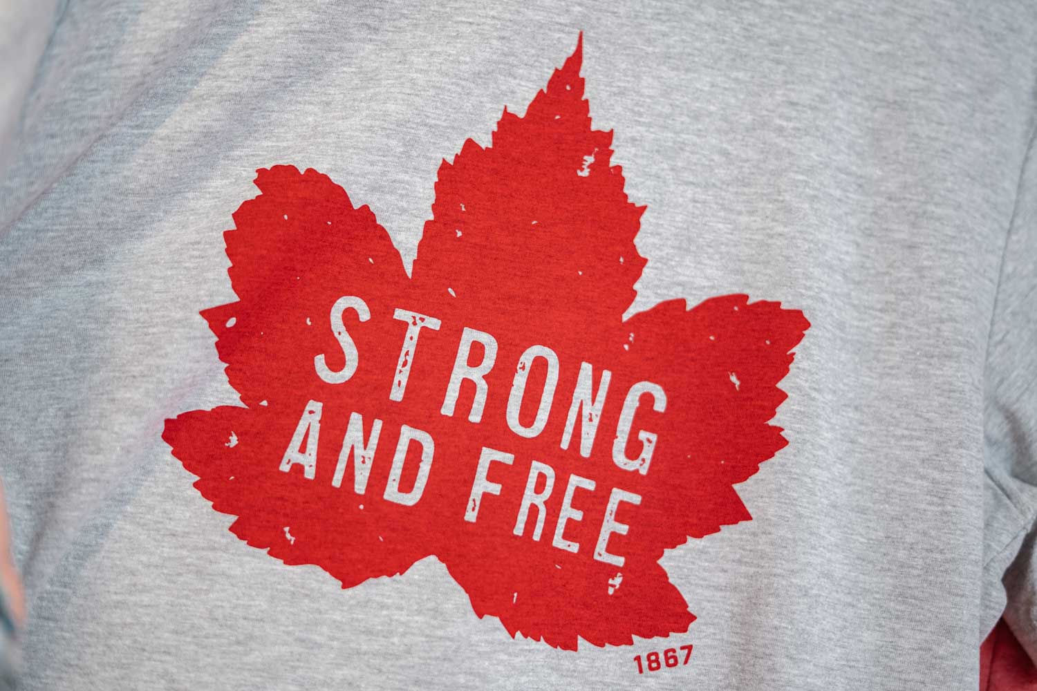 Strong and Free Maple Leaf Tee