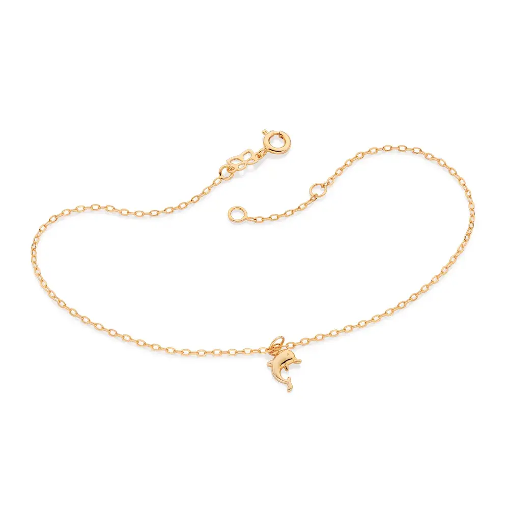 TORNOZELEIRA GOLFINHO BANHADA A OURO 18K 5521802500