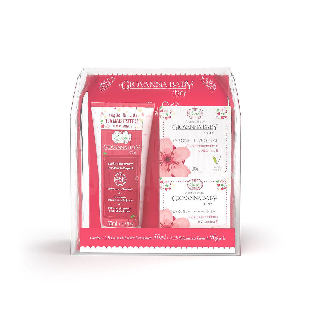 Kit Giovanna Baby Eterno Encanto Cherry com Sabonete Vegetal