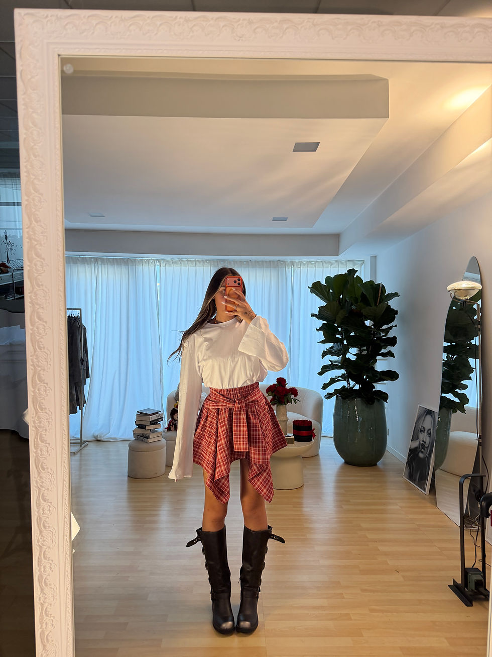 Miniatura: Gonna/short camicia con nodo 