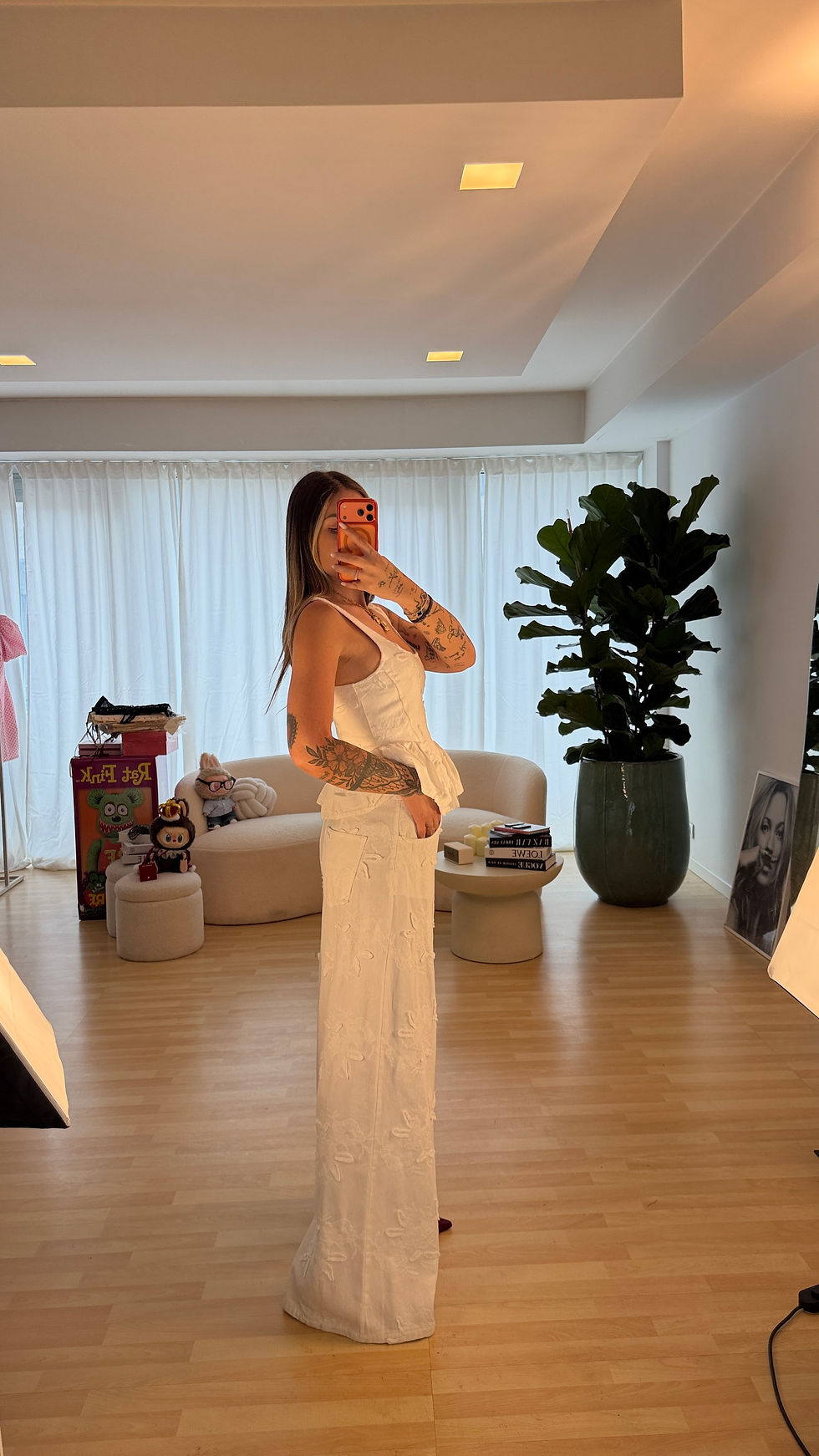 Miniatura: Top balze jeans LUMI con ricami 